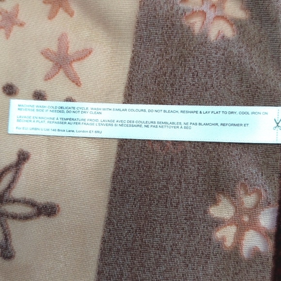 Urban Outfitters Cyra Velvet Ruana Brown Burnout Velvet Kimono O/S EUC - Picture 7 of 8